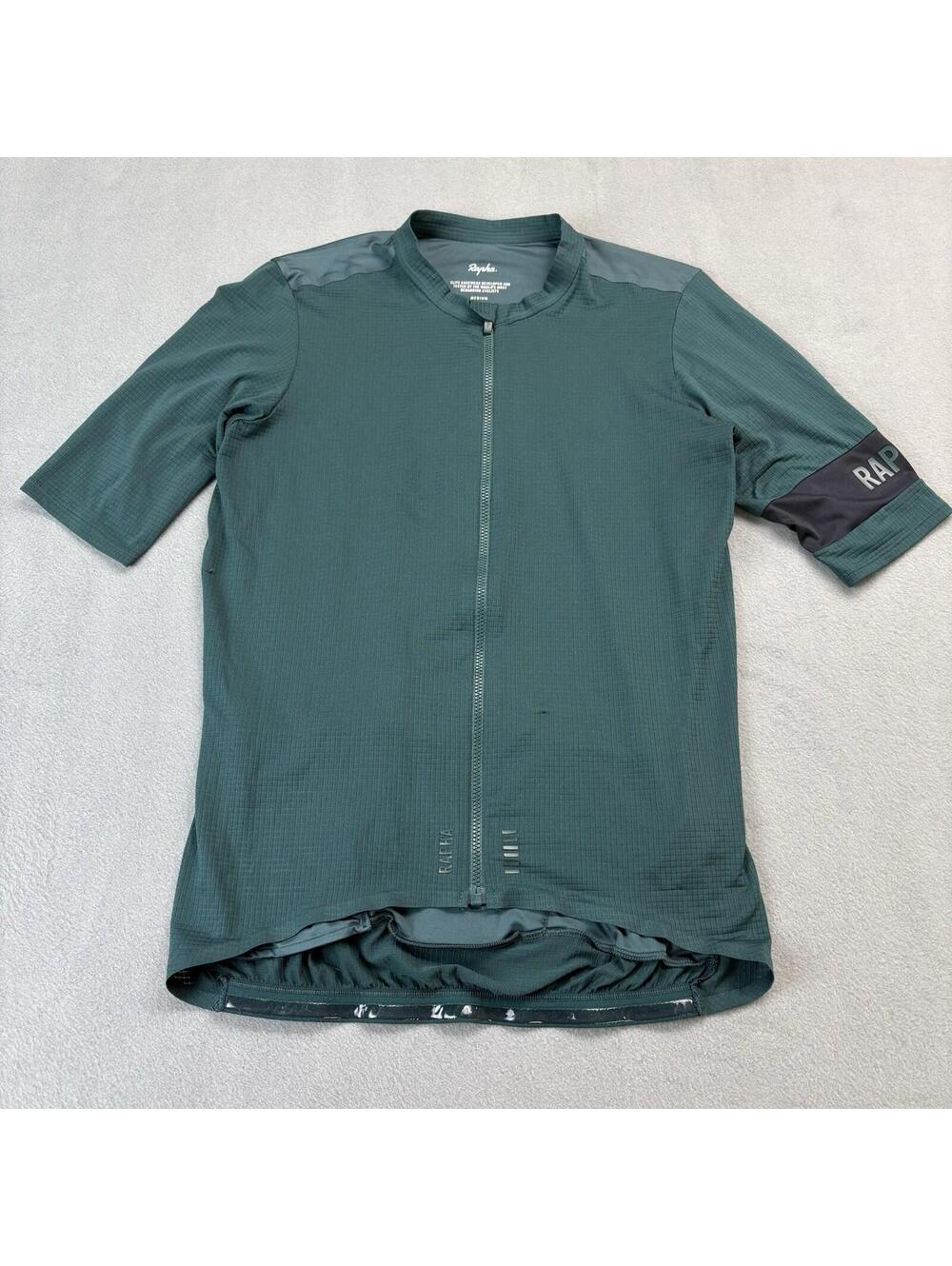 Rapha Pro Team Aero Cycling Jersey Zip Up Size Medium Green